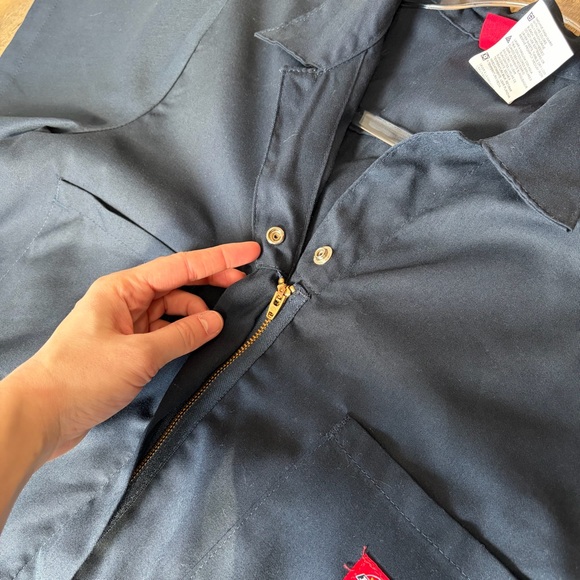 Dickies Navy Flex Short Sleeve Coveralls - Picture 8 of 12
